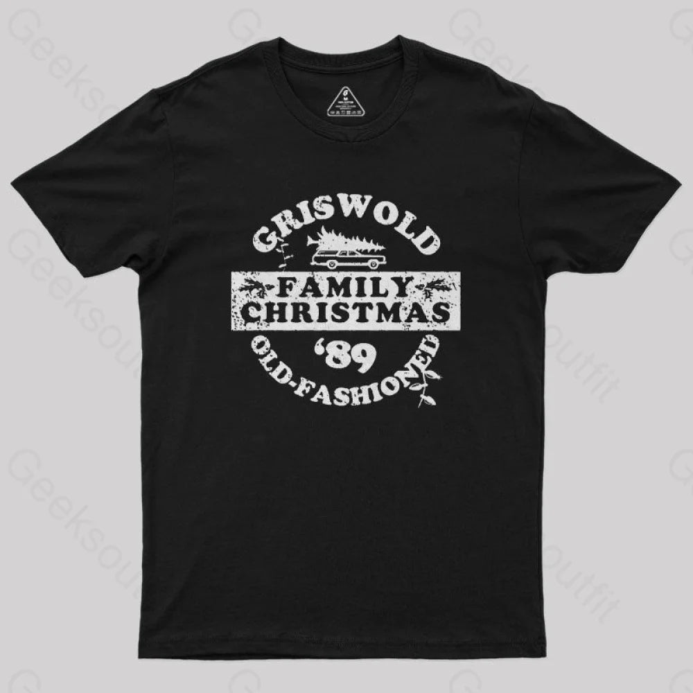 Griswold (Old Fashioned) Family Christmas Geek T-Shirt Black / S