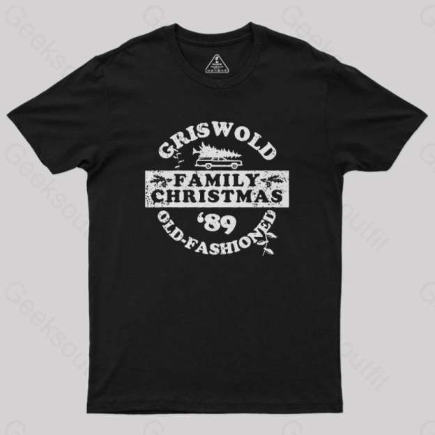 Griswold (Old Fashioned) Family Christmas Geek T-Shirt Black / S