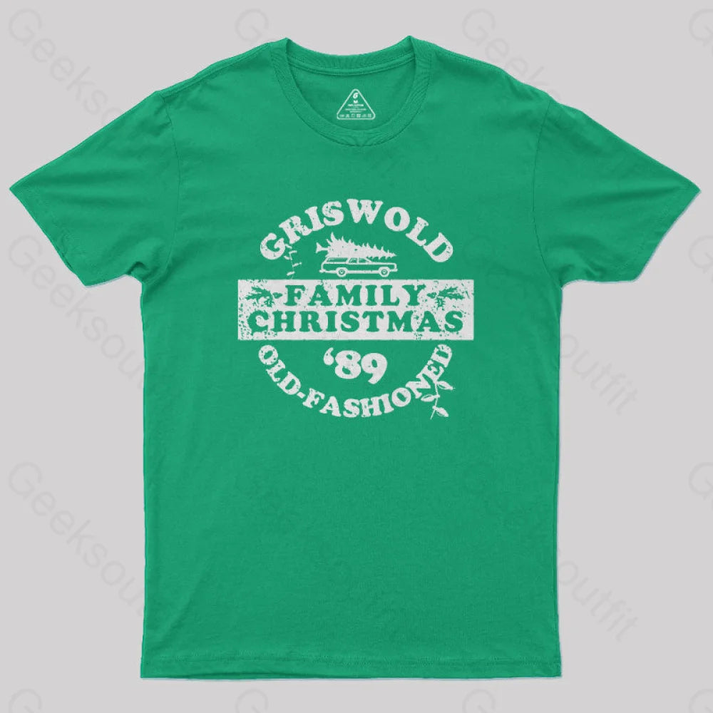 Griswold (Old Fashioned) Family Christmas Geek T-Shirt Green / S