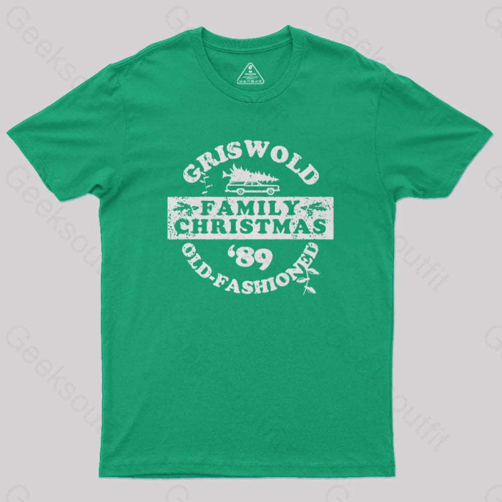 Griswold (Old Fashioned) Family Christmas Geek T-Shirt Green / S