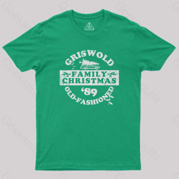 Griswold (Old Fashioned) Family Christmas Geek T-Shirt Green / S