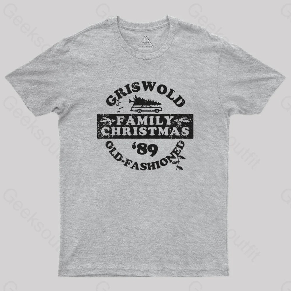Griswold (Old Fashioned) Family Christmas Geek T-Shirt Grey / S