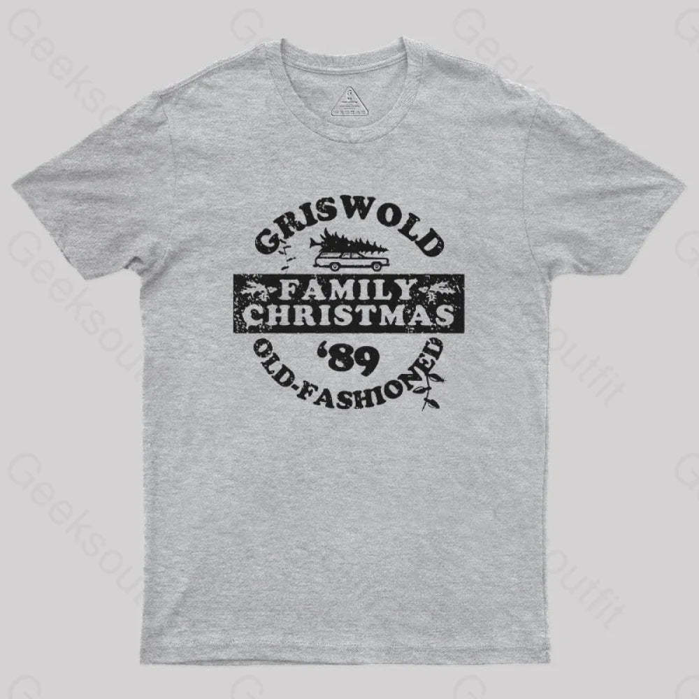 Griswold (Old Fashioned) Family Christmas Geek T-Shirt Grey / S