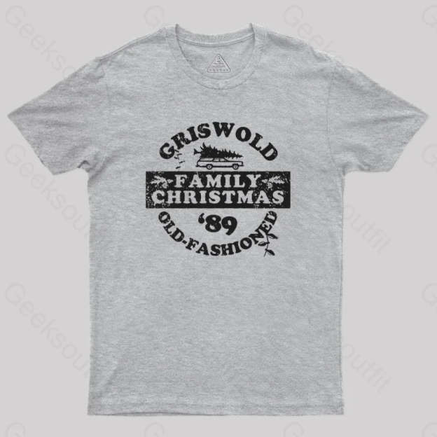 Griswold (Old Fashioned) Family Christmas Geek T-Shirt Grey / S
