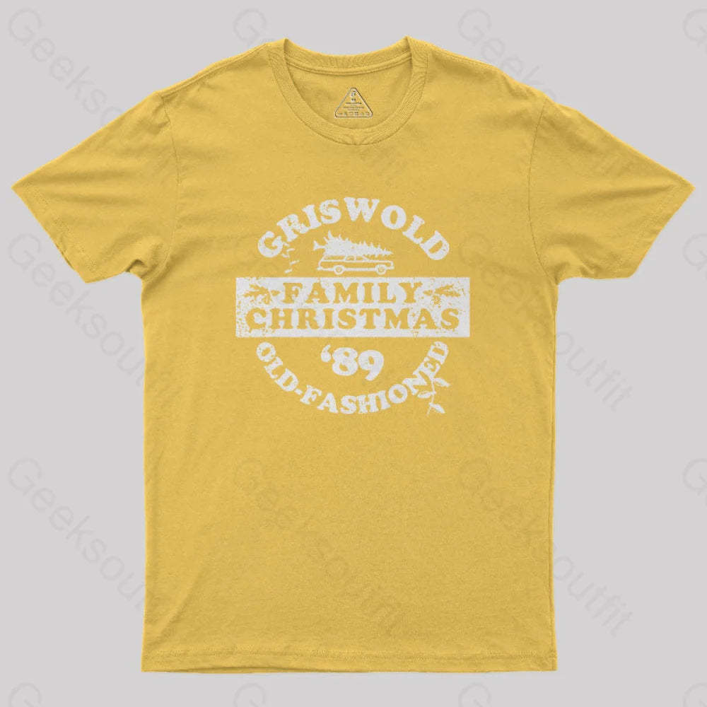 Griswold (Old Fashioned) Family Christmas Geek T-Shirt Yellow / S