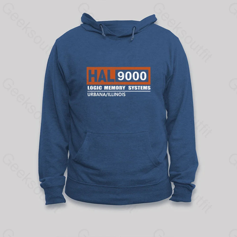 Hal 9000 Distressed Hoodie Dark Blue / S