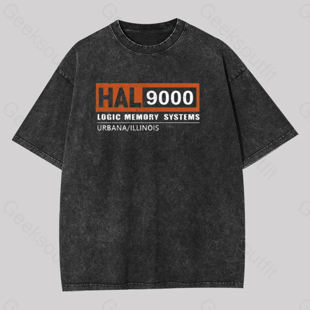 Hal 9000 Distressed Washed T-Shirt Black / S