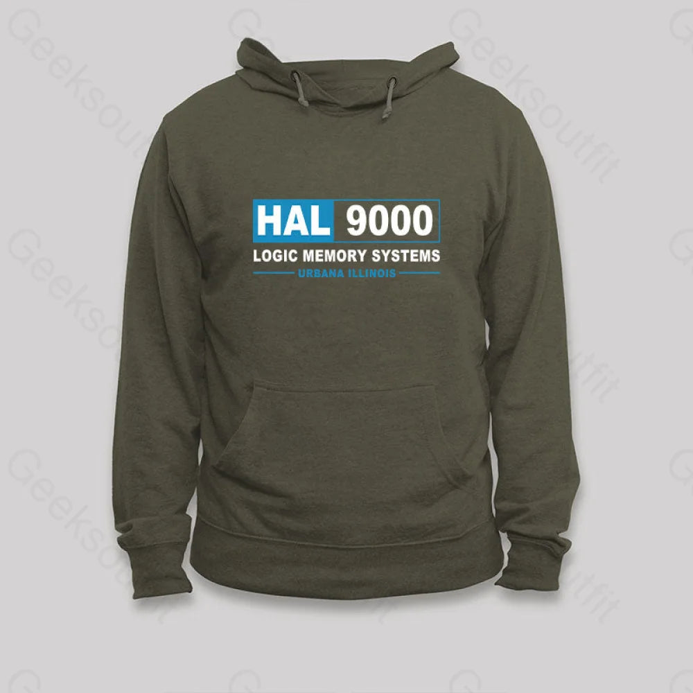 Hal 9000 Logic Memory Systems Hoodie Army Green / S