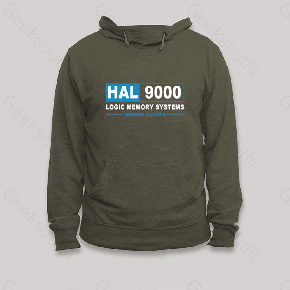 Hal 9000 Logic Memory Systems Hoodie Army Green / S