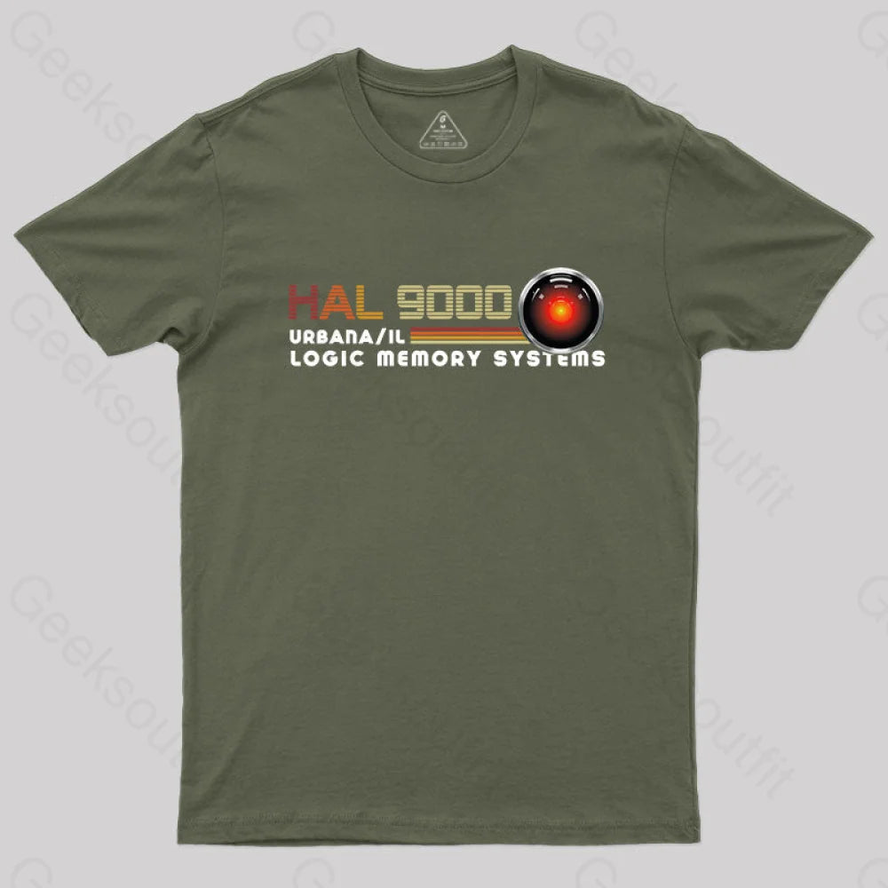 Hal 9000 T-Shirt Army Green / S Yc