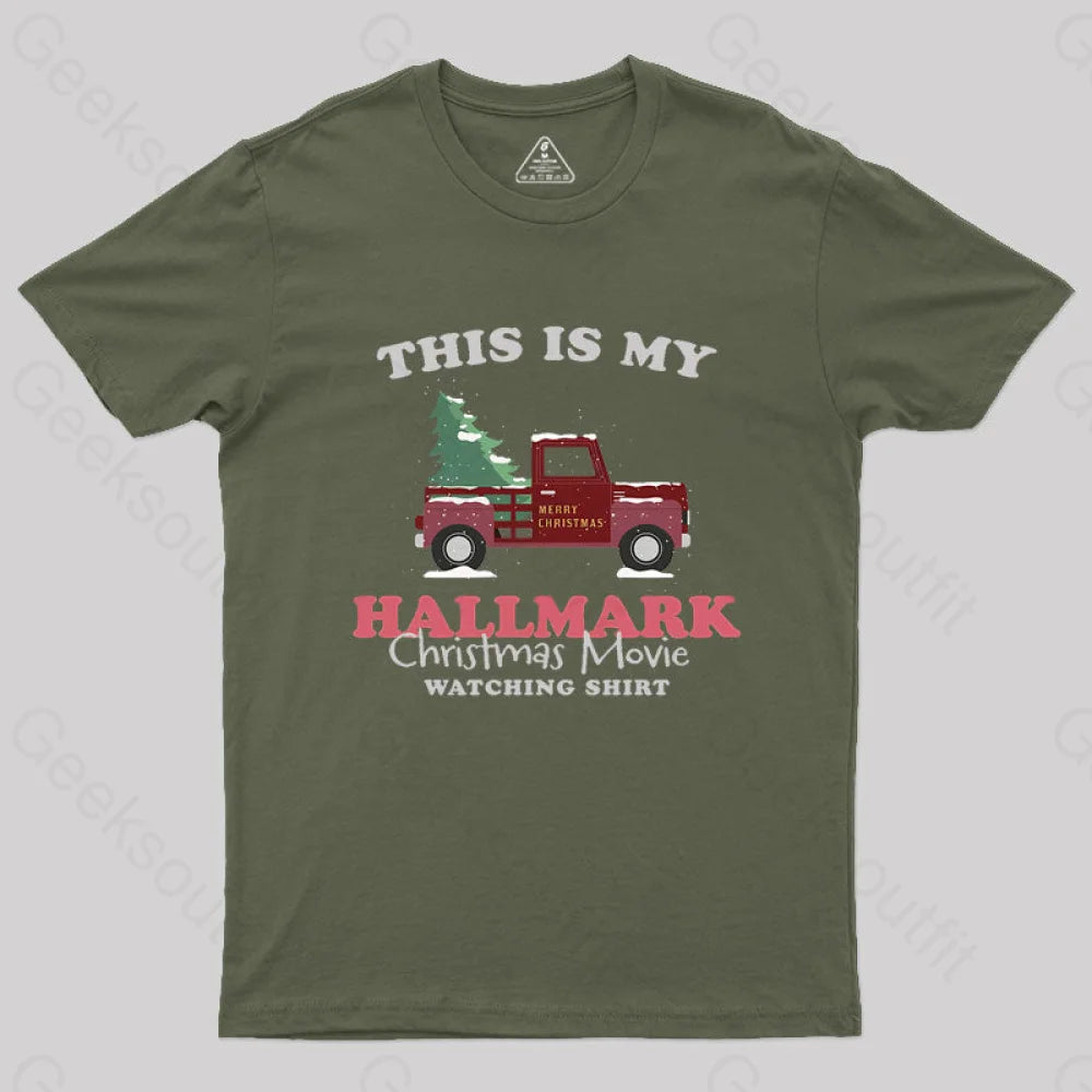 Hallmark Christmas Geek T-Shirt Army Green / S