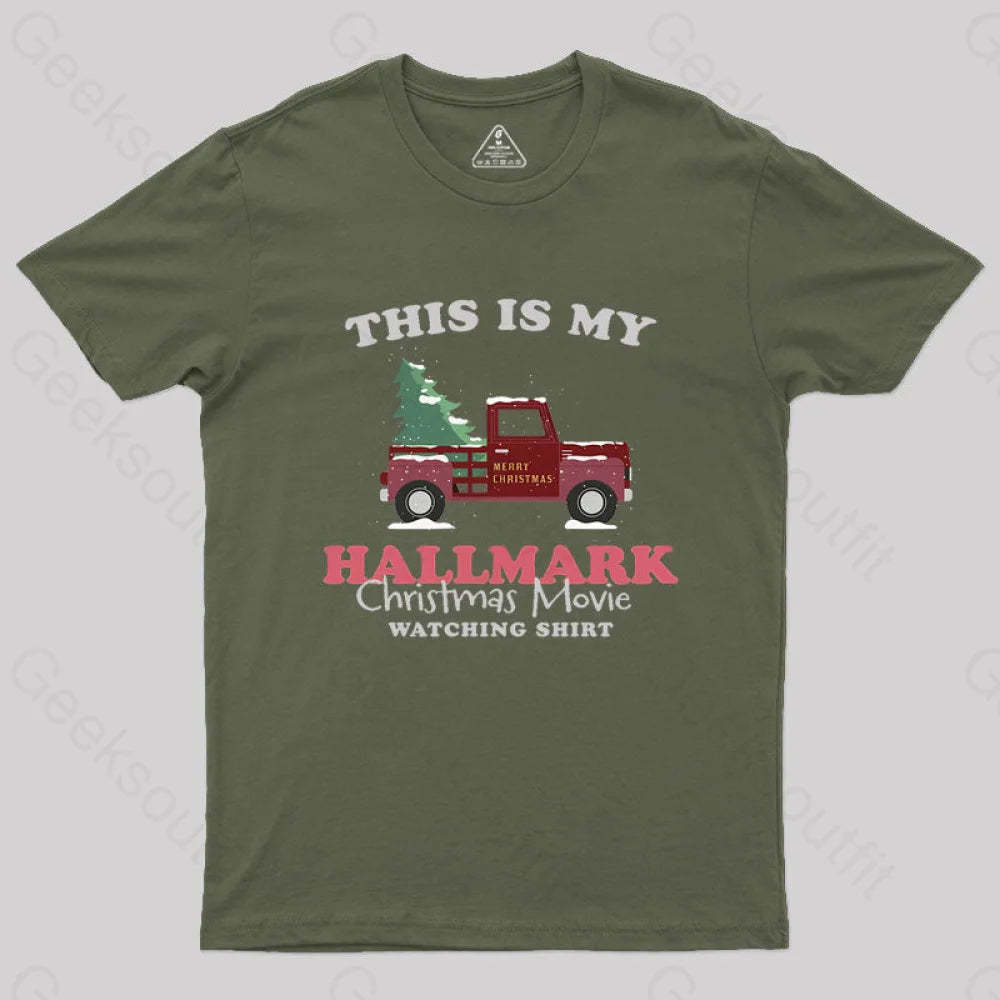 Hallmark Christmas Geek T-Shirt Army Green / S