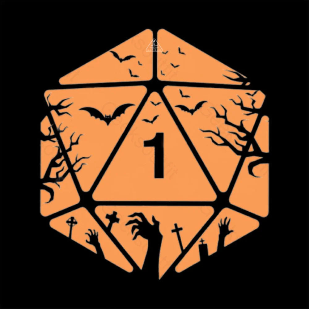 Halloween D20 Die T-Shirt