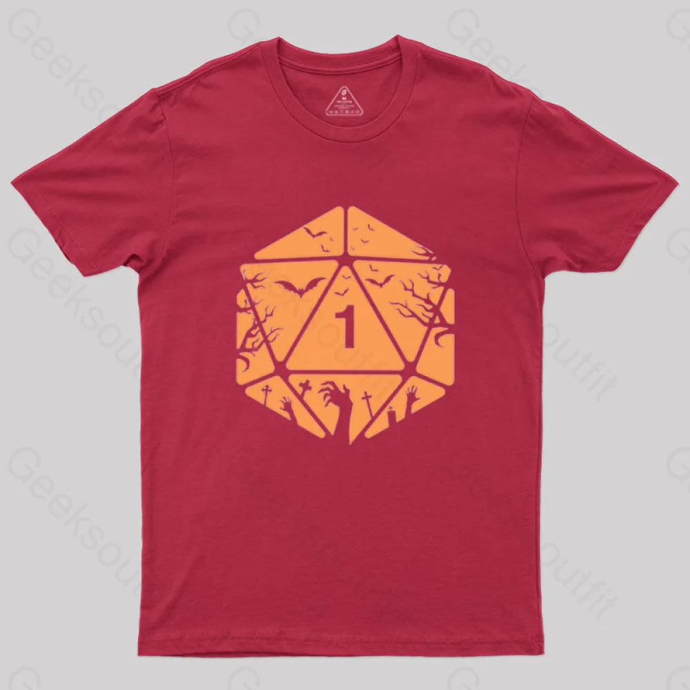 Halloween D20 Die T-Shirt Red / S