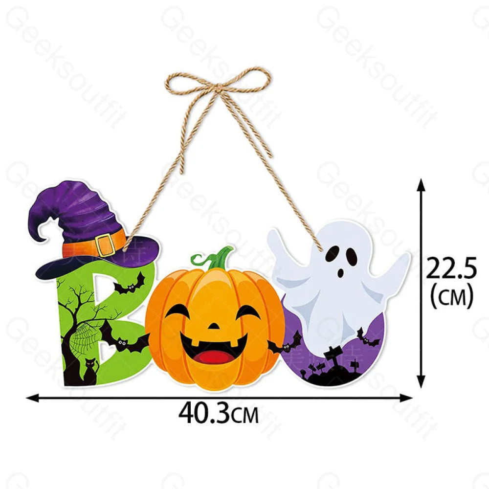 Halloween Pumpkin Bat Decoration Hanging Sign