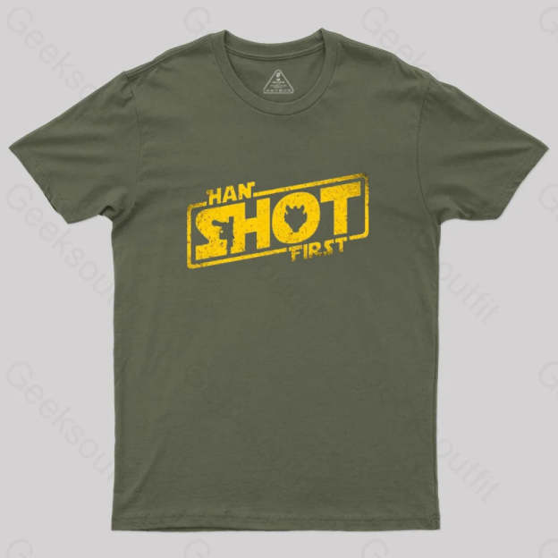 Han Shot First T-Shirt Army Green / S