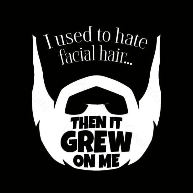 Hate Facial Hair Geek T-Shirt
