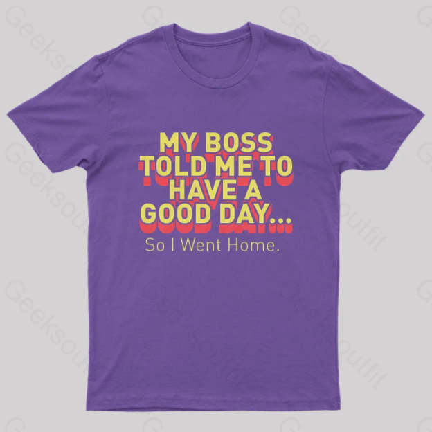 Have A Good Day Nerd T-Shirt Purple / S