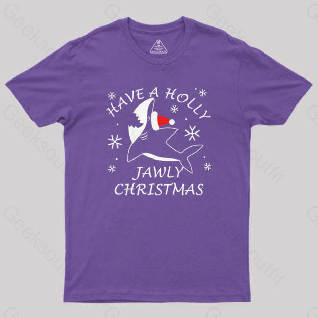 Have A Holly Jawly Christmas Geek T-Shirt Purple / S