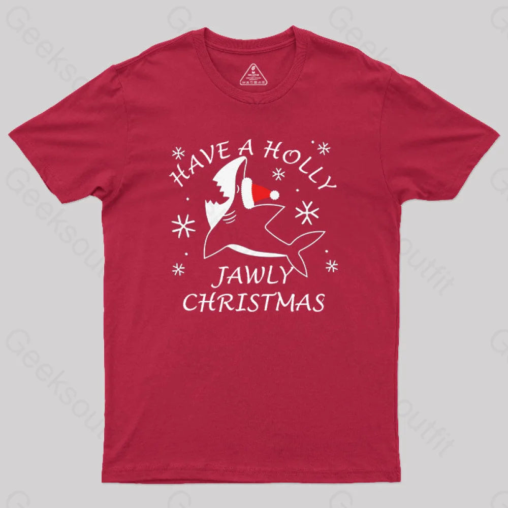 Have A Holly Jawly Christmas Geek T-Shirt Red / S