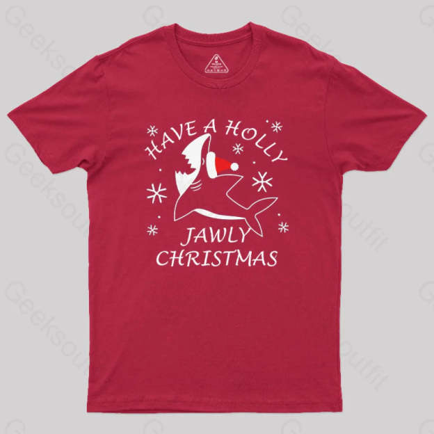 Have A Holly Jawly Christmas Geek T-Shirt Red / S