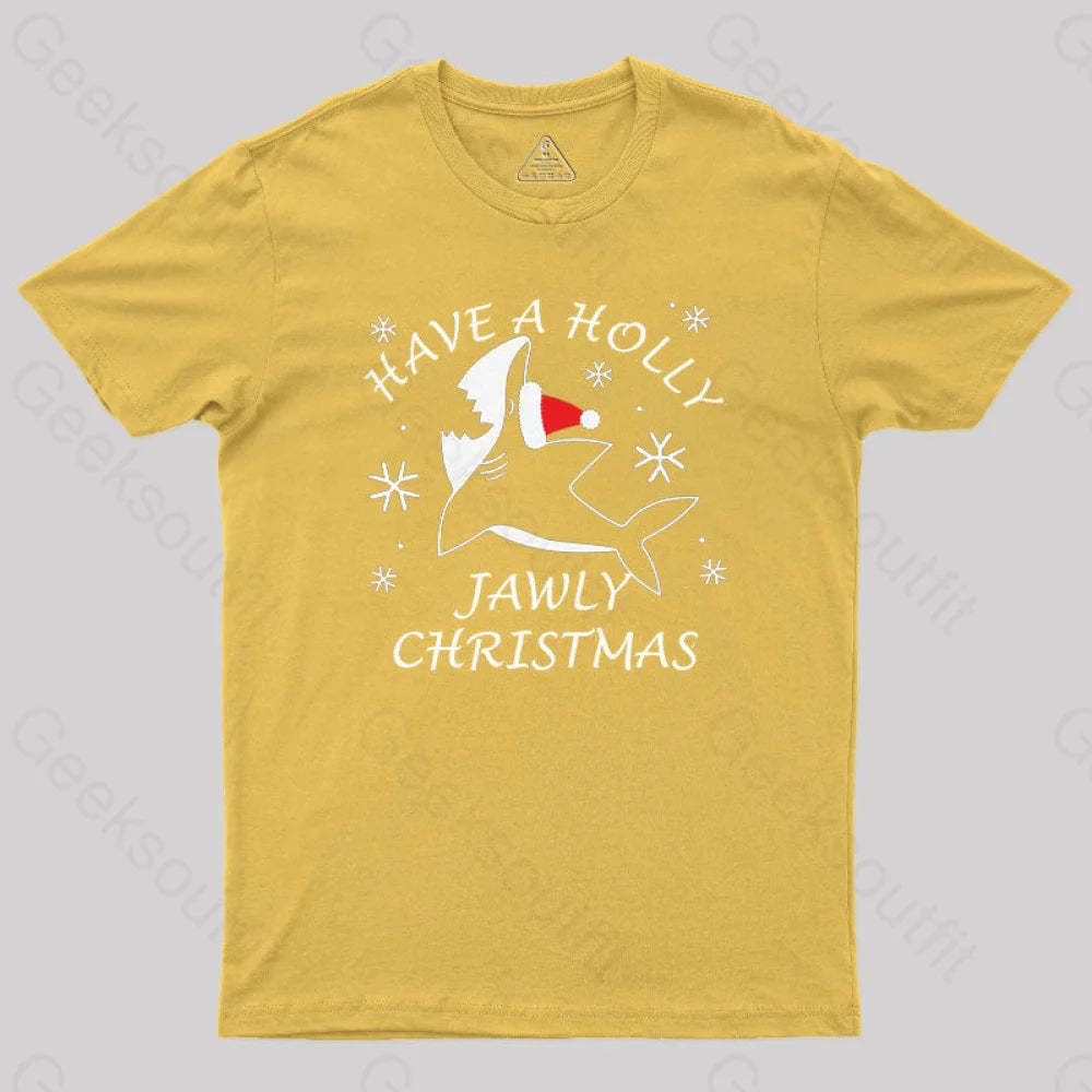 Have A Holly Jawly Christmas Geek T-Shirt Yellow / S