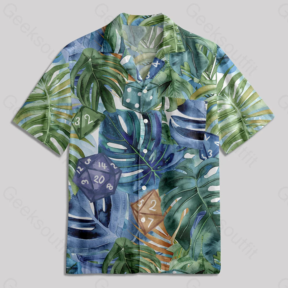 Hawaiian Leaves Dnd Button Up Pocket Shirt / S Bus591 Yc