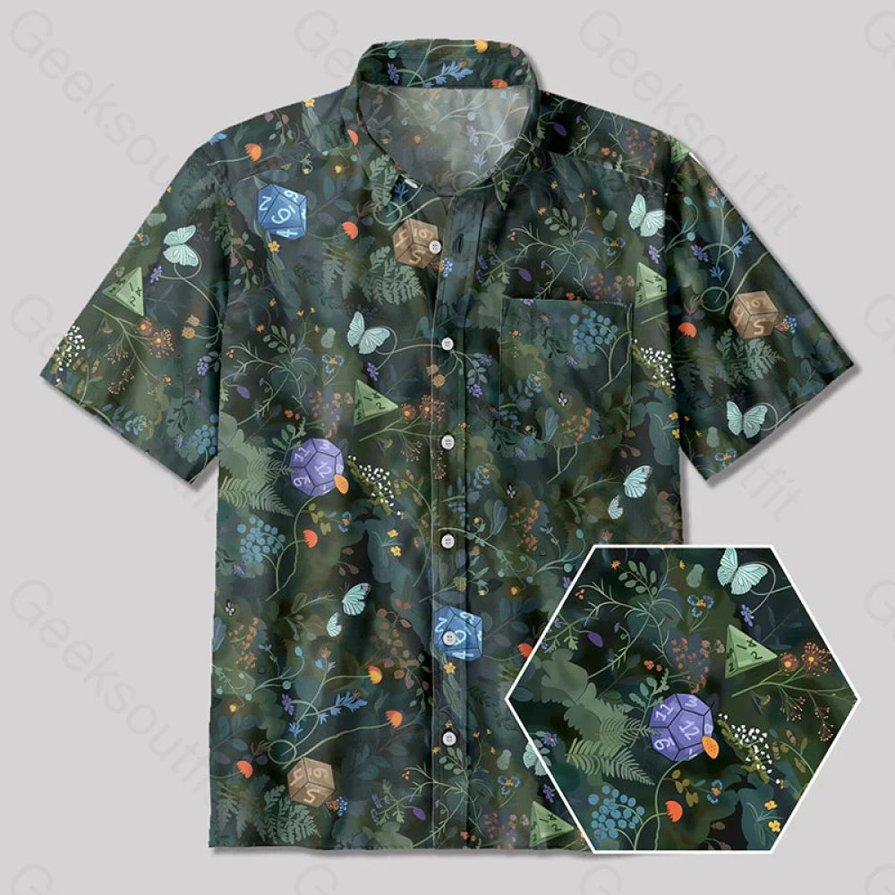 Hawaiian Plants Dnd Button Up Pocket Shirt Yc