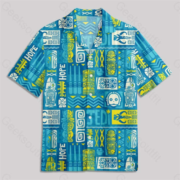 Hawaiian Totem Button Up Pocket Shirt / S Bus603 Yc