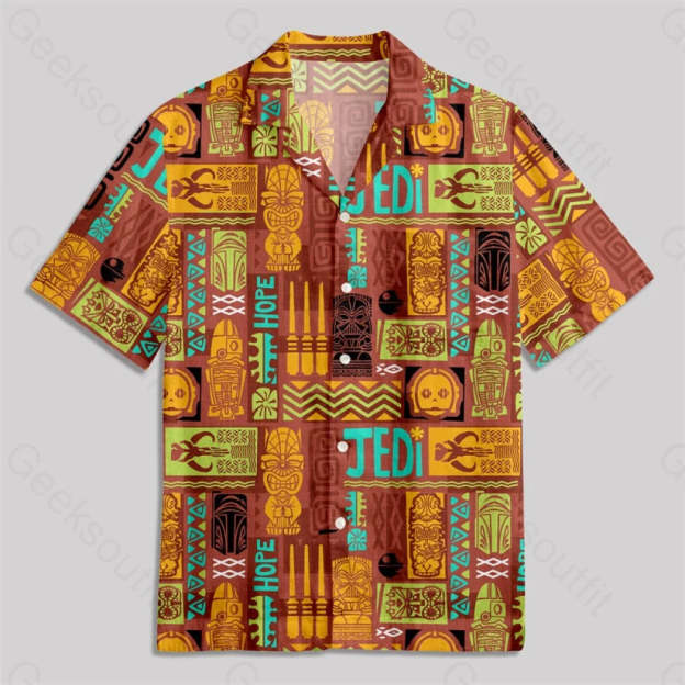 Hawaiian Totem Button Up Pocket Shirt / S Bus604 Yc