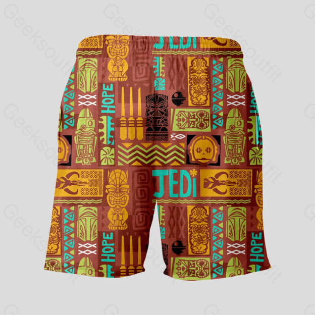 Hawaiian Totem Geeky Drawstring Shorts