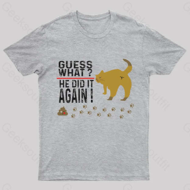 He Did It Again Nerd T-Shirt Grey / S