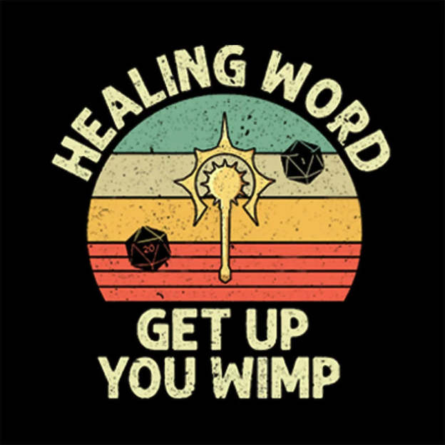 Healing Word Get Up You Wimp Nerd T-Shirt