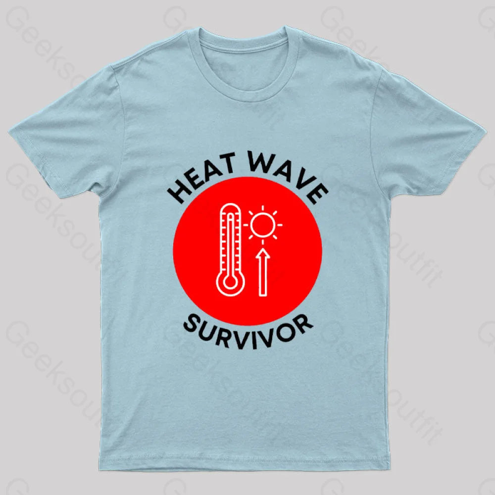 Heat Wave Survivor T-Shirt Light Blue / S