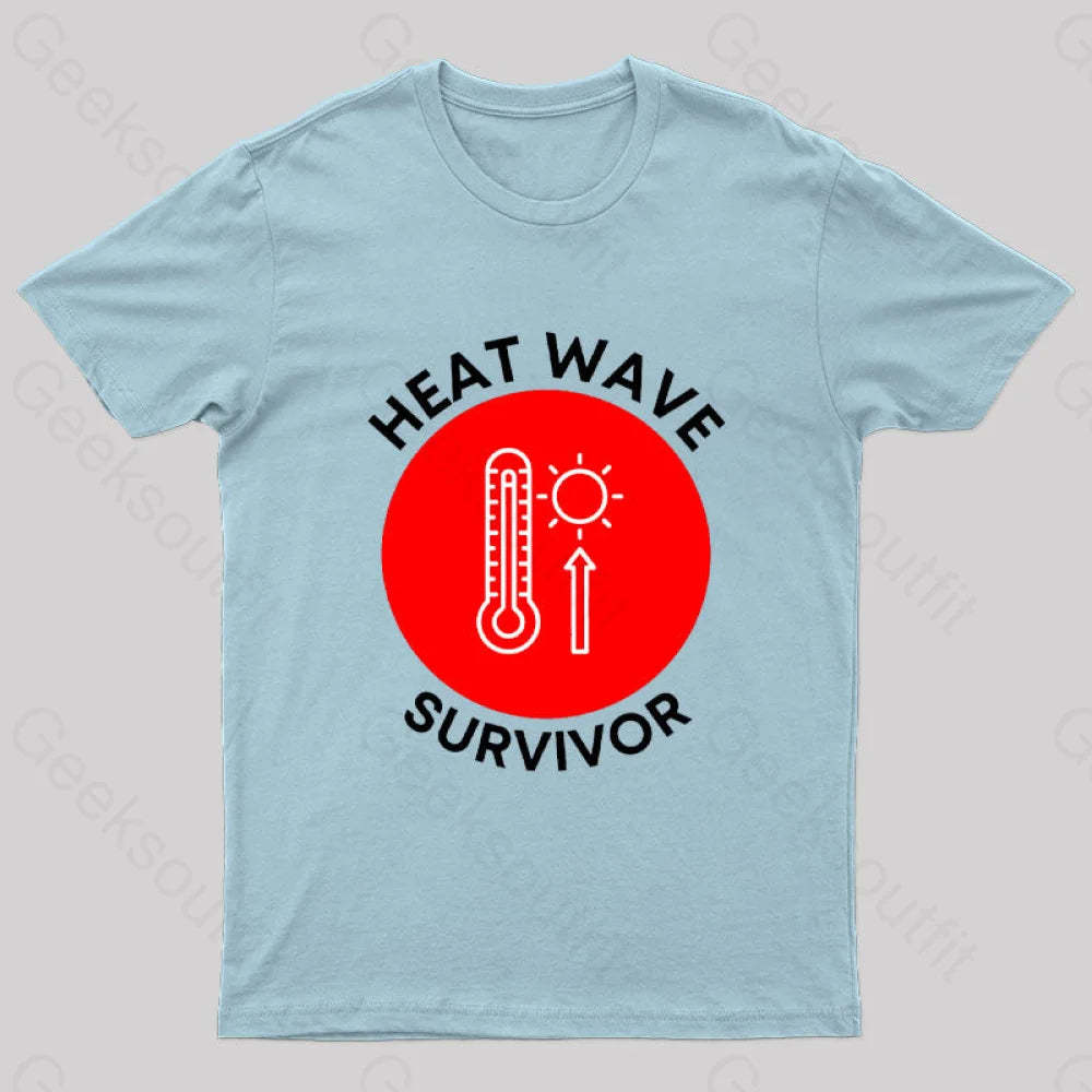 Heat Wave Survivor T-Shirt Light Blue / S