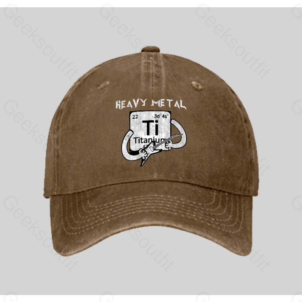Heavy Metal Washed Vintage Baseball Cap Natural