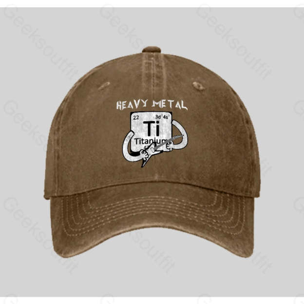 Heavy Metal Washed Vintage Baseball Cap Natural