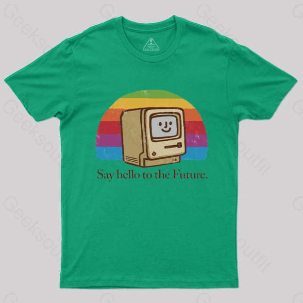Hello Future T-Shirt Green / S
