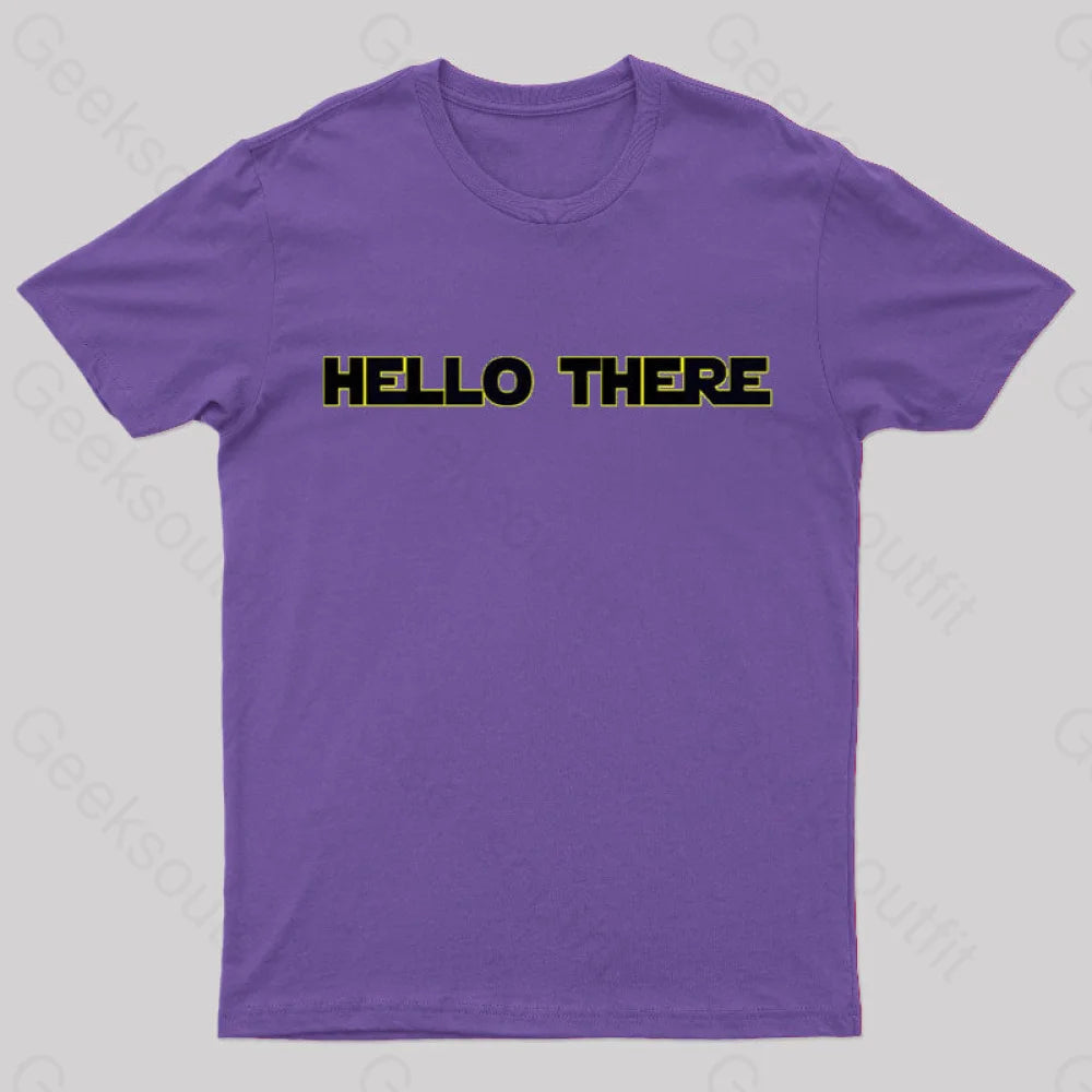 Hello There Geek T-Shirt Purple / S