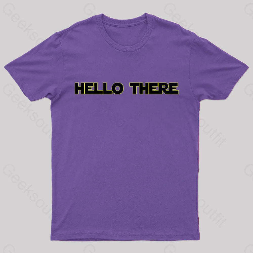 Hello There Geek T-Shirt Purple / S