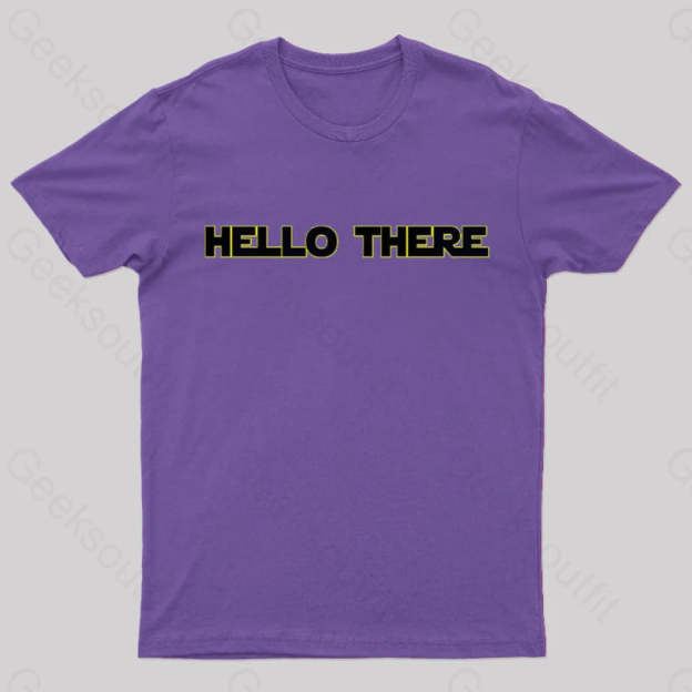 Hello There Geek T-Shirt Purple / S