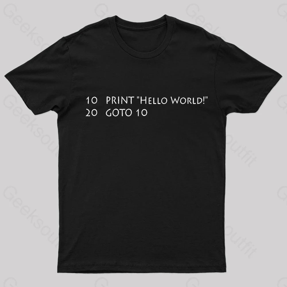 Hello World Nerd T-Shirt Black / S