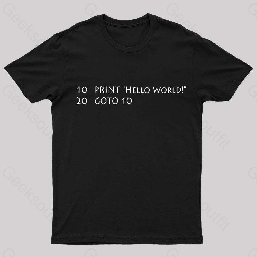Hello World Nerd T-Shirt Black / S