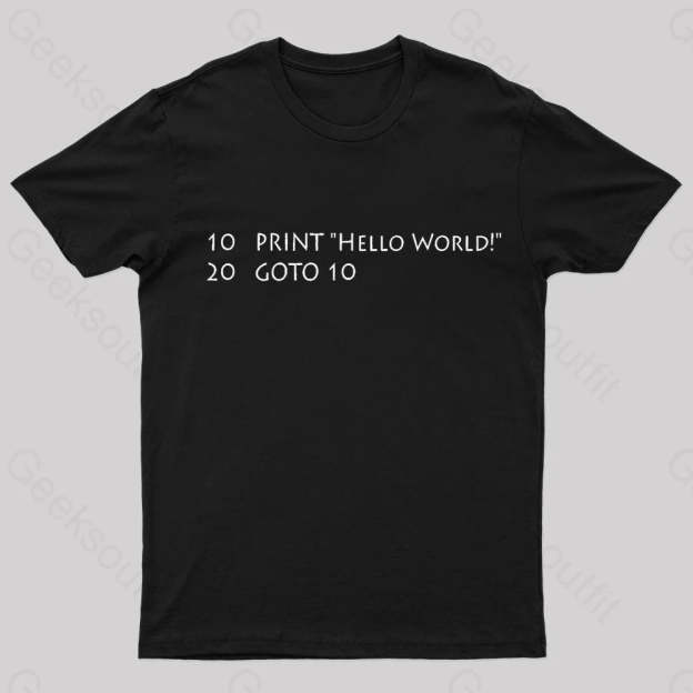 Hello World Nerd T-Shirt Black / S