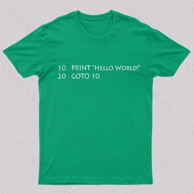 Hello World Nerd T-Shirt Green / S