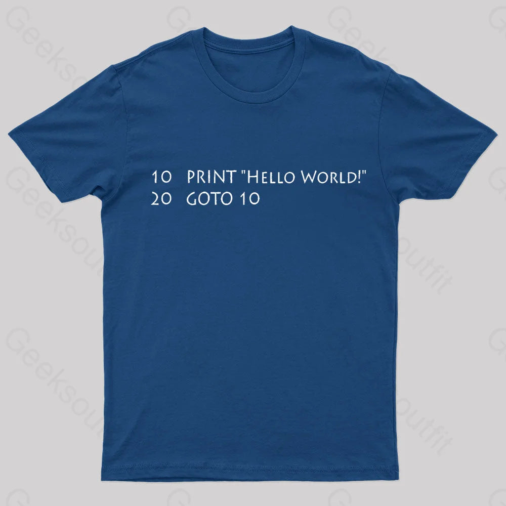 Hello World Nerd T-Shirt Navy / S