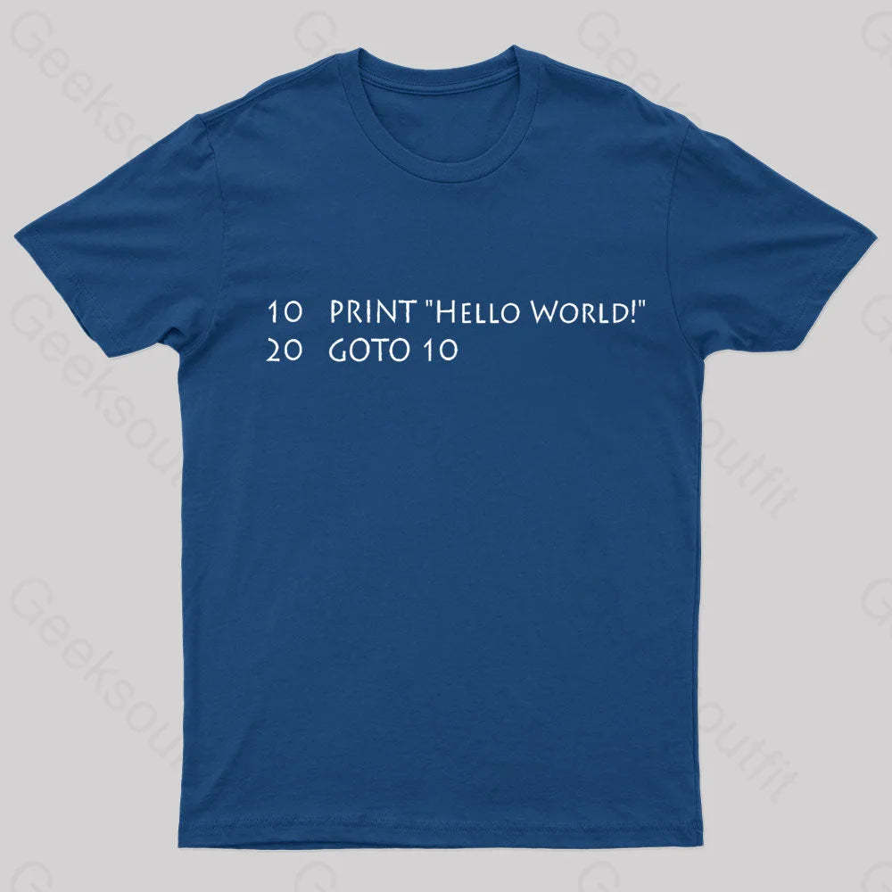 Hello World Nerd T-Shirt Navy / S
