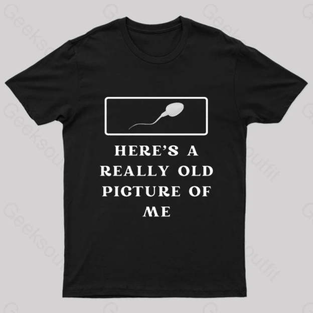 Here Is A Really Old Picture Of Me Nerd T-Shirt Black / S