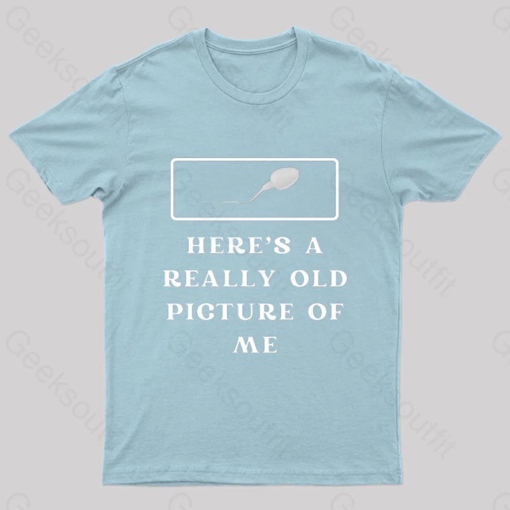 Here Is A Really Old Picture Of Me Nerd T-Shirt Light Blue / S
