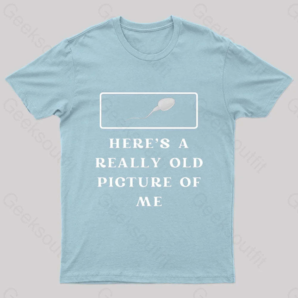 Here Is A Really Old Picture Of Me Nerd T-Shirt Light Blue / S